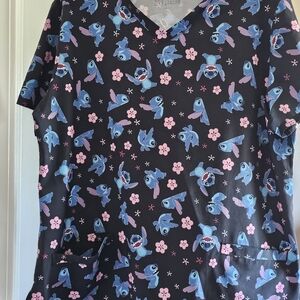 Disney Stitch Women's Scrub Top